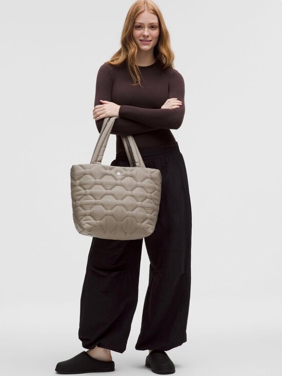 lululemon athletica Handbags - LULULEMON QUILTY PLEASURES TOTE BAG 12L WARM ASH GREY NEW